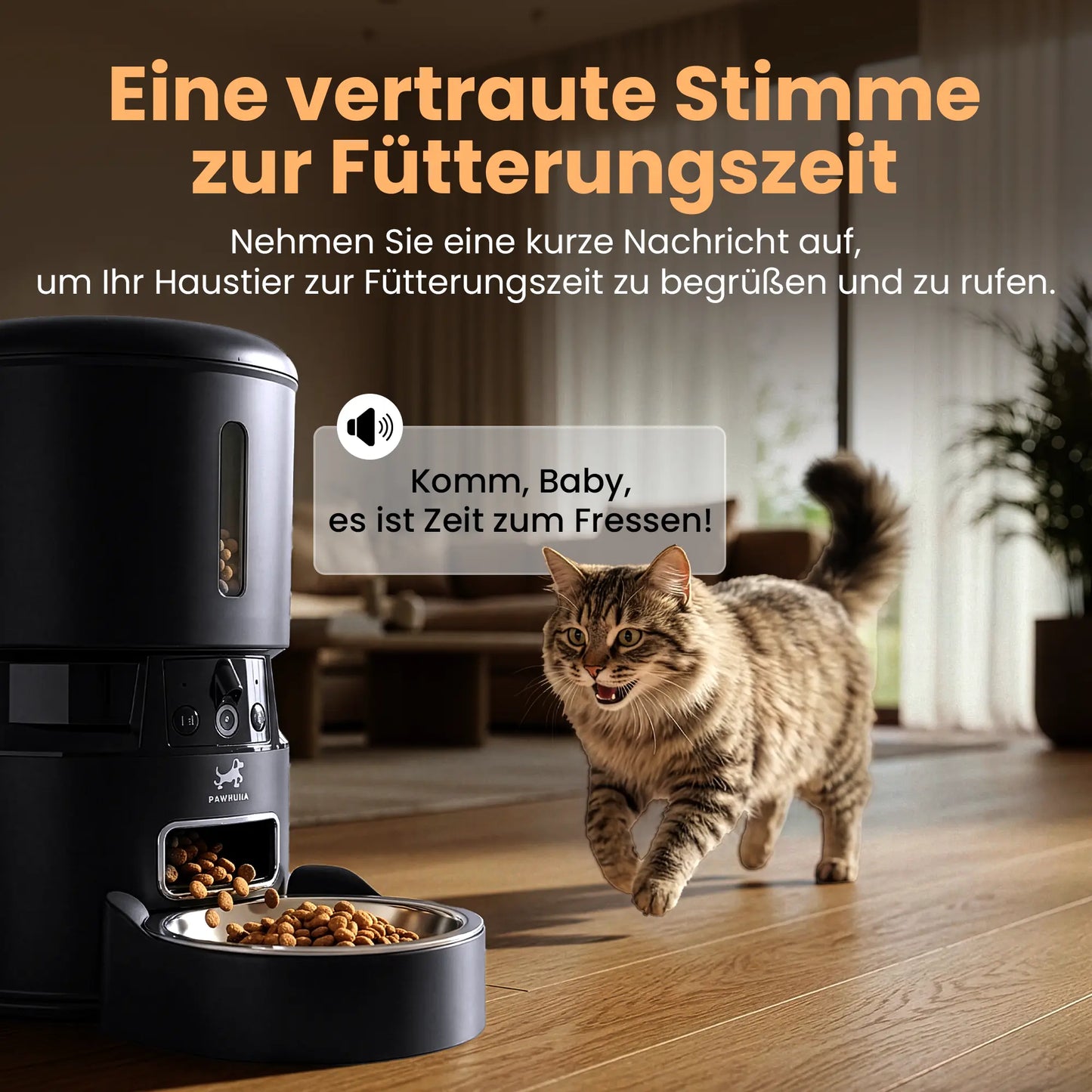 Pawruna Futterautomat 4L mit Kamera & App – für Katzen & Hunde Pawruna